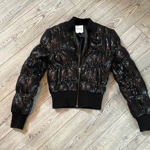 BEBE sparkle puffer jacket